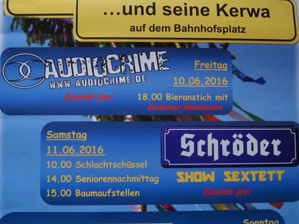 Plakat Zeckerner Kerwa 2016
